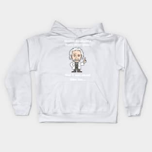 Einstein, it's about time! Light text Kids Hoodie